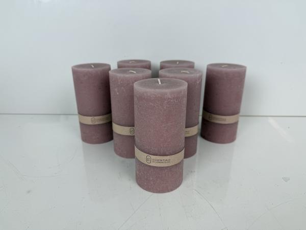 7x Essentials Kaars | Roze 7x14 cm