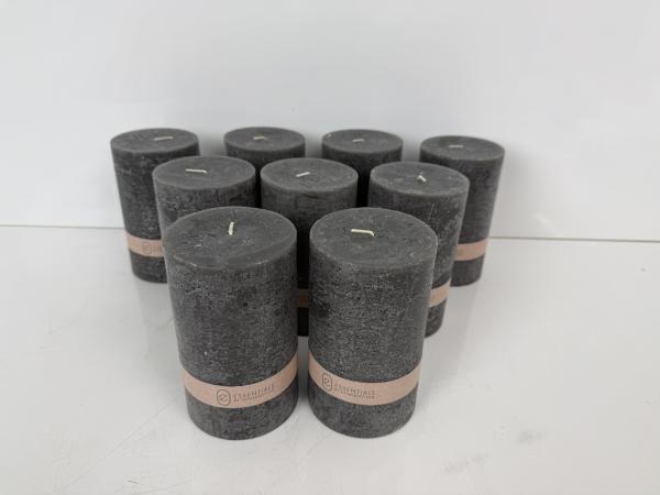 9x Essentials Kaars | Zwart 9x15 cm