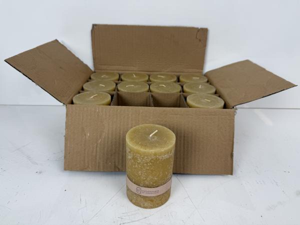 11x Essentials Kaars | Oker geel 7x10 cm