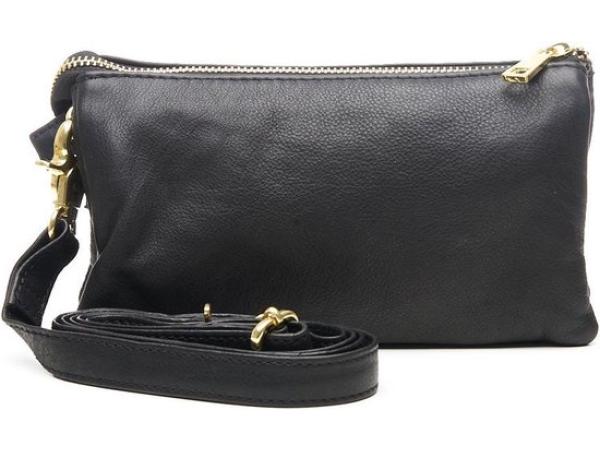 Chabo Bags Clutch/Schoudertasje Billy Gold Line Zwart
