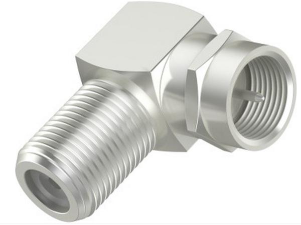 Hama SAT-adapter, F-stekker - F-koppeling, 90°