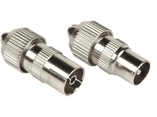 Hama Coax-set, metaal, connector/koppeling, schroefbaar