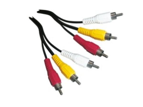 Schwaiger composiet videokabel 5 m 3 x RCA Zwart