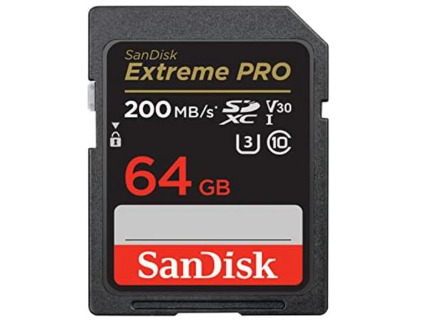 SanDisk Extreme Pro - SDXC - 64 GB - 200/90 MB/s - V30