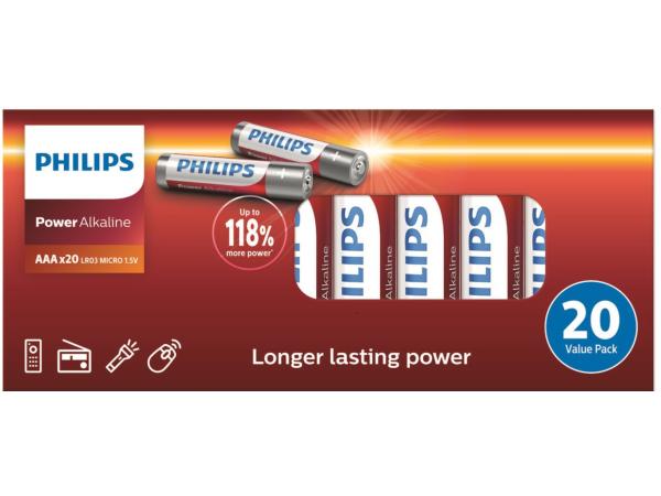 Philips Power Alkaline AAA 20 pack