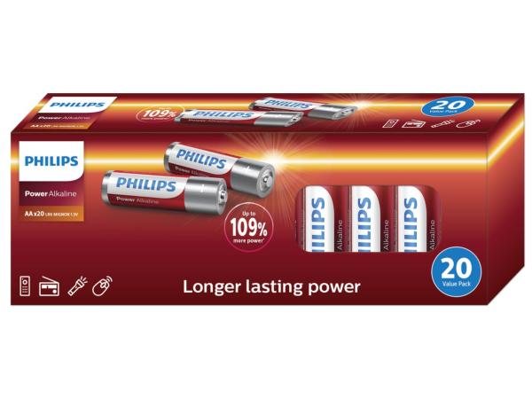 Philips Power Alkaline AA 20 pack