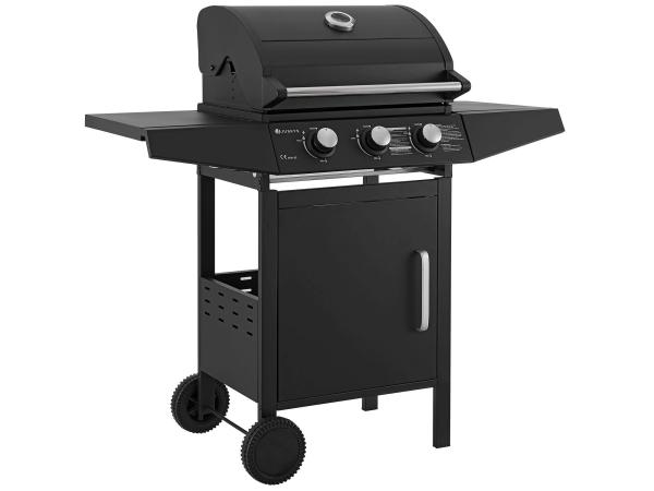 Lousiana Gasbarbecue - 3 branders - Zwart
