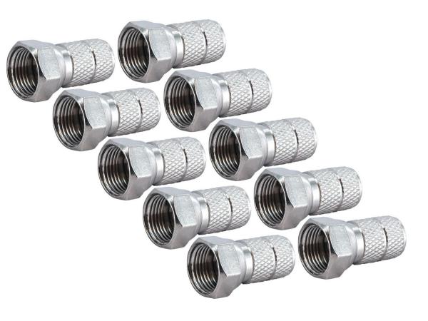 Schwaiger FST6510 6,5 mm set van 10 F-stekkers
