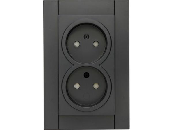 KOPP - Wandcontactdoos - Athenis - Mat Antraciet