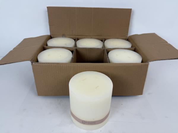 6x Essentials Kaars | Wit 14x14 cm