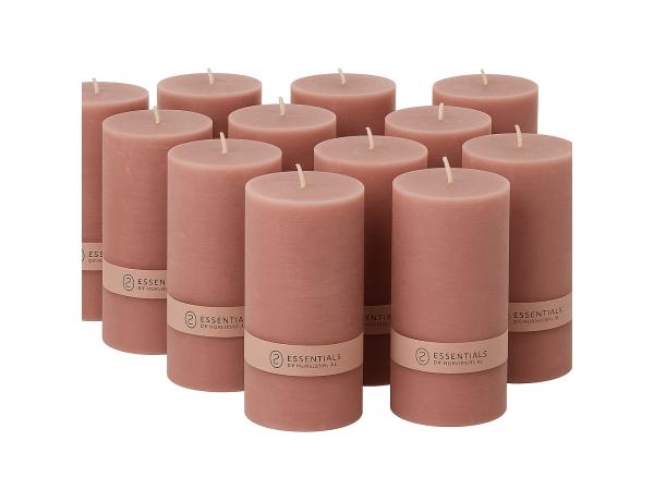 12x Essentials | Kaarsen Roze (7x14 cm)