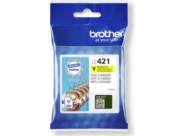Original Ink Cartridge Brother LC-421Y Geel