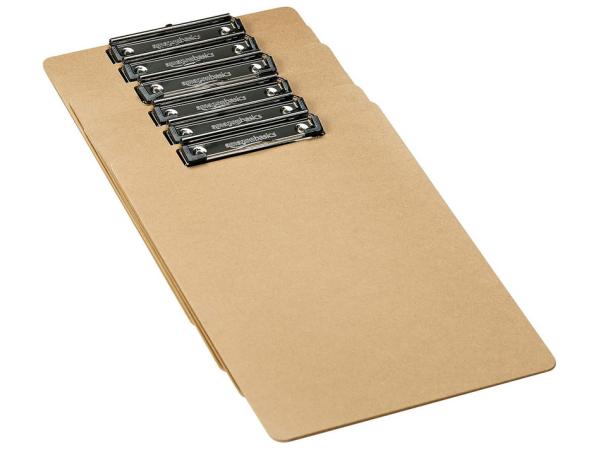 hardboard klembord - verpakking van 6, bruin