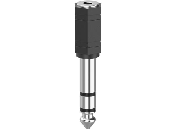 Hama Audioadapter, 3,5-mm-koppeling - 6,3-mm-stekker