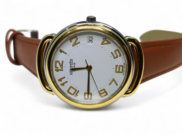 Vintage Hermès Arceau | Tweekleurig Quartz Horlog