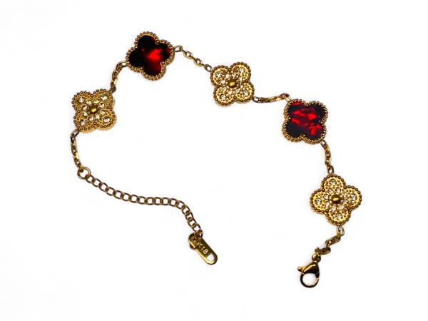 Perfect Cadeau Voor Je Vrouw! 18kt GP Alhambra Armband