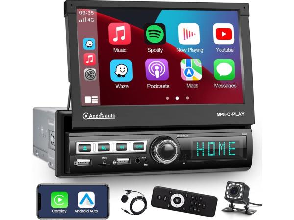 Apple Carplay Autoradio 1 Din met Android Auto Bluetooth