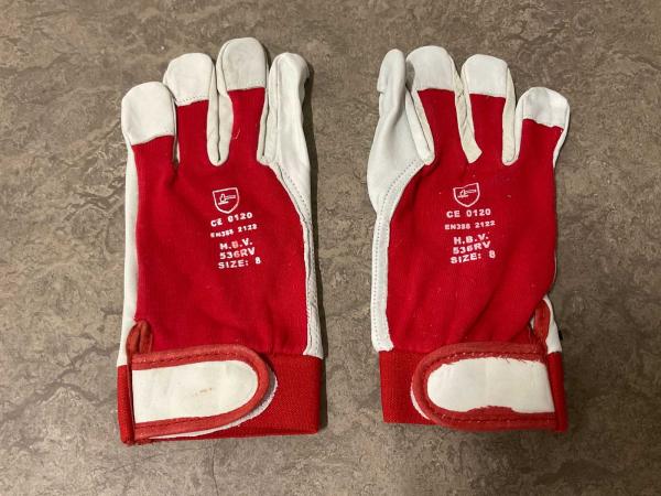 12x HBV werkhandschoenen maat 8