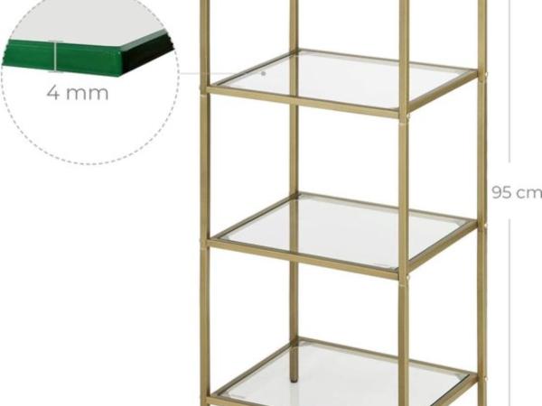 kast 4 planken van gehard glas