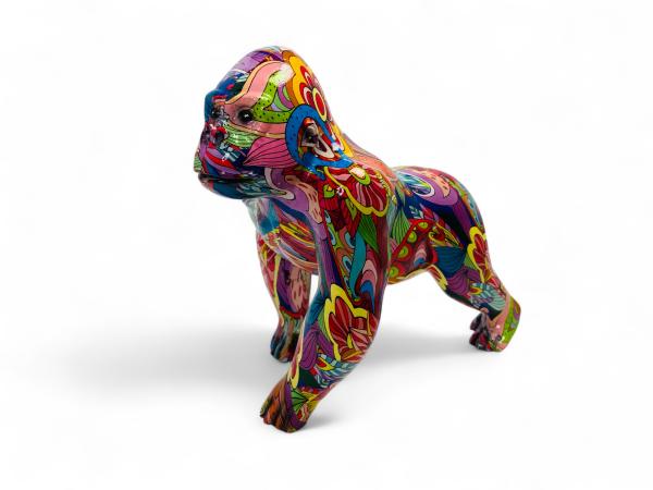 Kleurrijke Pop Art Gorilla Sculptuur