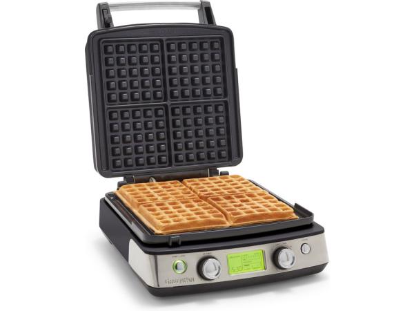 Wafelijzer Glossy Black (incl. 2 sets wafelplaten)
