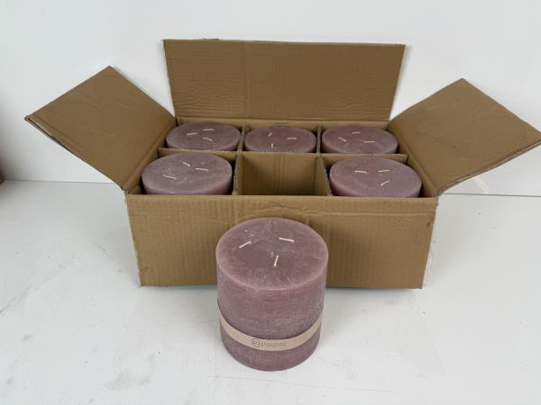 6x Essentials Kaars | Roze 14x14 cm