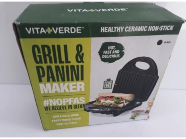 Vitaverde Elektrische Contactgrill – Zwart