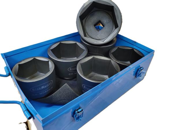 6-Dlg Zware Krachtdoppenset 1" 80-105mm