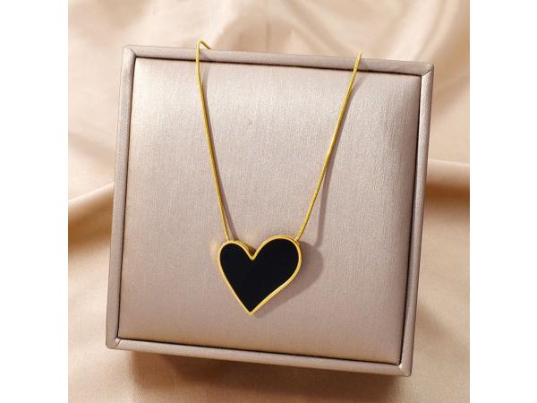 Goudkleurige Ketting met Hartvormige Hanger