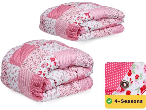 Wonderbed 4 Seizoenen Patchwork Pink - 140x200cm