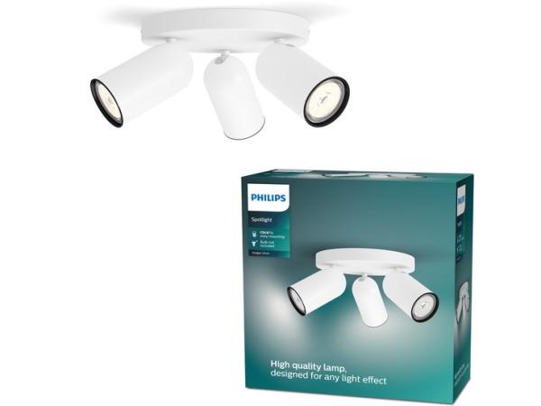 Philips Pongee opbouwspot 3-lichts wit