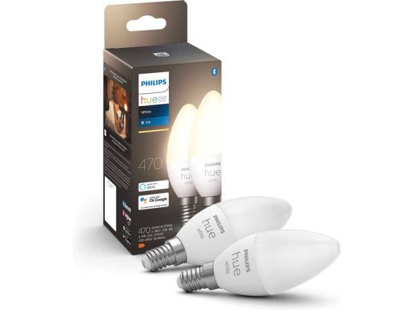 Philips Hue Kaarslamp Lichtbron E14 2 Pack