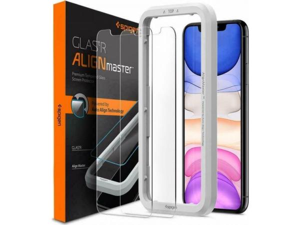 Spigen GlastR AlignMaster voor Apple iPhone 11 - 2-pack