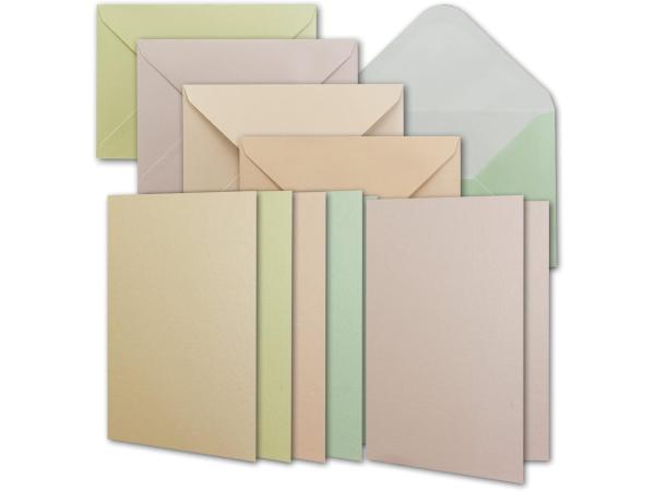 25x NEUSER PAPIER Kaartenset van kaarten incl. enveloppen