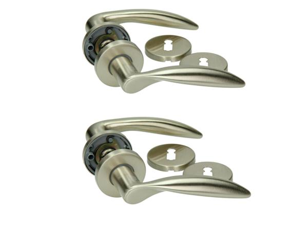 2x Yale deurklinkset op rozet 49mm inox Chloe BB