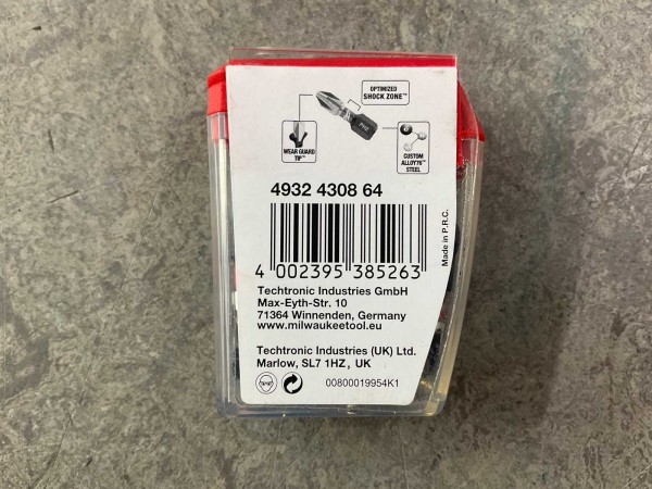 milwaukee-schroefbits-pz2-25mm-25pack-shockwave™-gen-ii