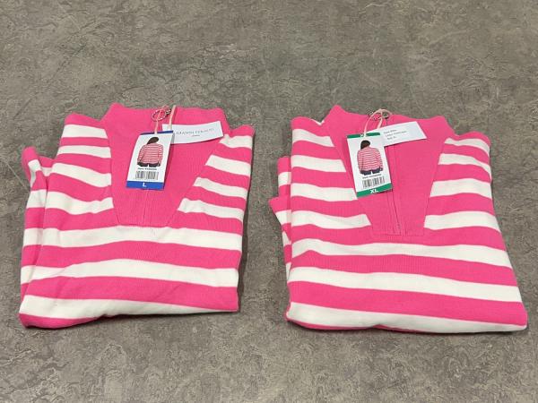 Gianni Feraud trui set 2-delig maat L-XL gestreept roze