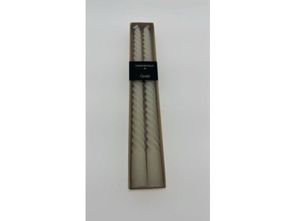 Dinerkaars set 2-delig gedraaid 300mm Twirly Creme