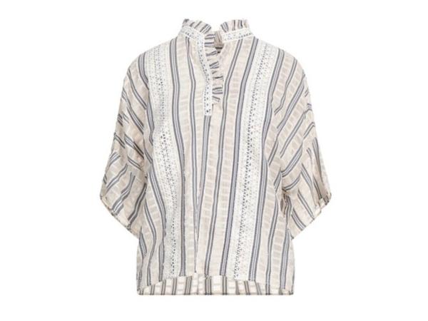 Sandro Blouse Maat 1/36 Blauw wit