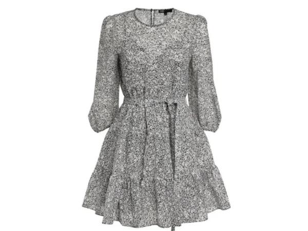 Maje Jurk Maat 36 Bloemetjes print zwart wit