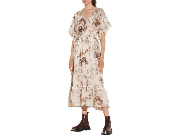 Sandro Jurk Maat 36 met beige print