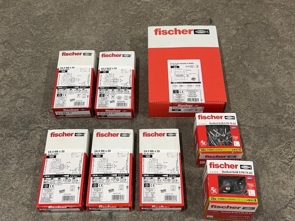 Fischer schroeven en pluggen diverse 8-delig