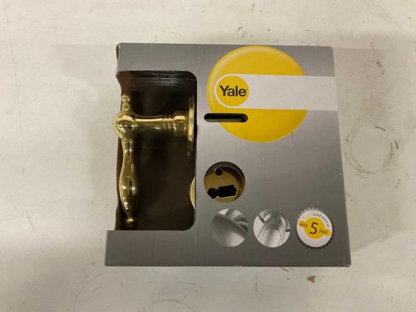 2x Yale deurklinkset op rozet 50mm gepolijst messing Camilia BB