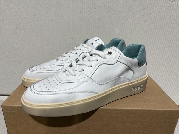 C968 Sneaker handgemaakt White-turquise maat 40