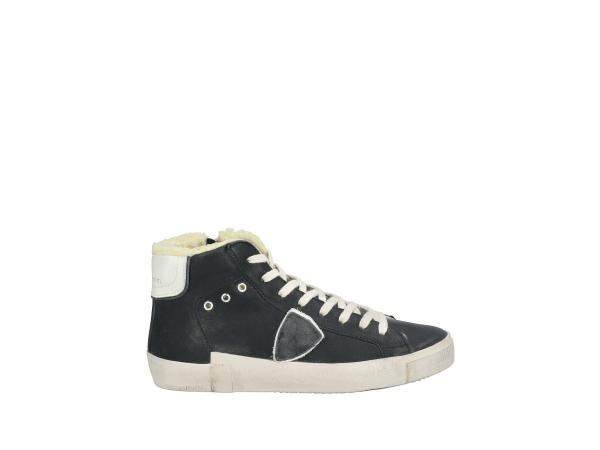 Philippe Model PRSX HIGH sneakers met wol Zwart