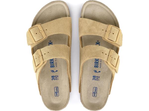 Birkenstock Arizona Slippers Beige Suède Maat 37