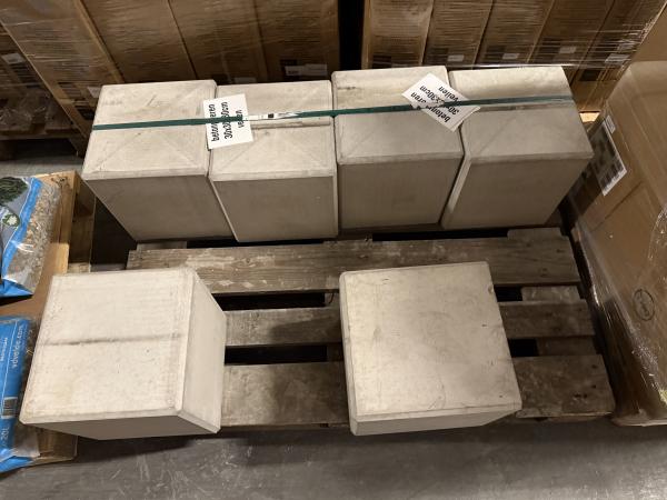 Betonnen zuilen/poeren 30x30x30 cm – set van 6 stuks