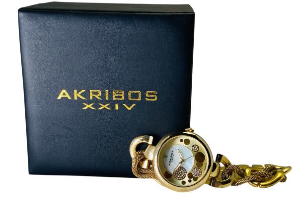 Akribos XXIV | Juweelhorloge met Parelmoer & Echte Diamanten