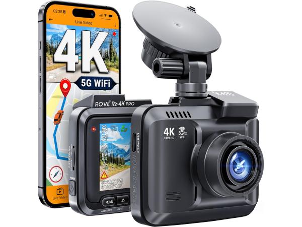 ROVE R2-4K PRO Dashcam, Built-in GPS, 5G WiFi