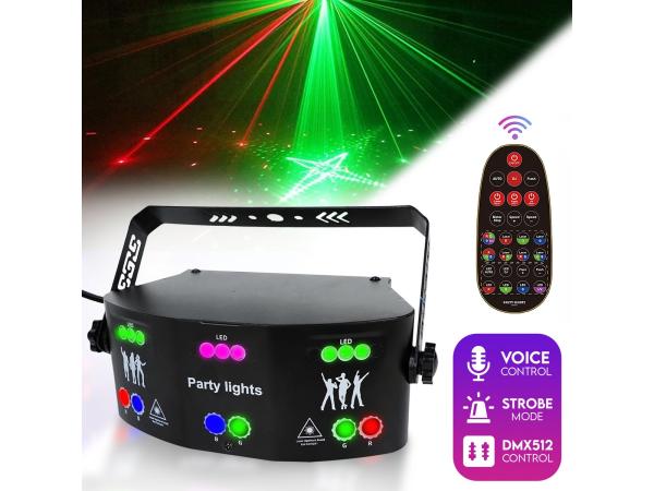 Professionele Disco Laser met 15 Eyes - 120 lichtcombinaties